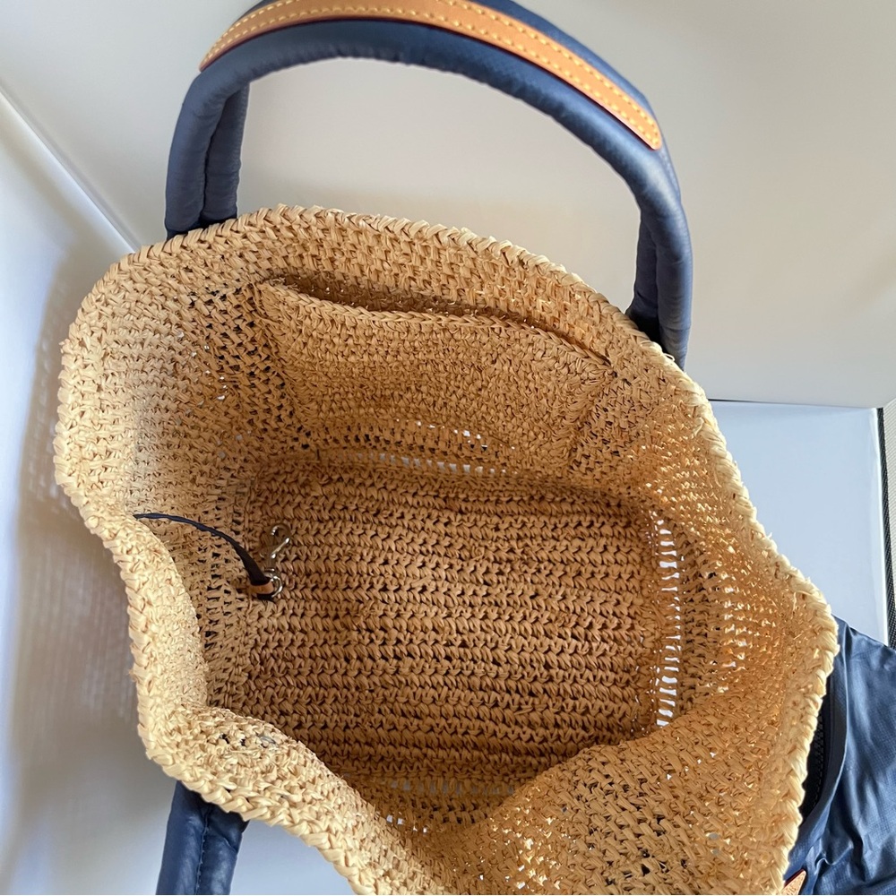 MZ WALLACE Tote Raffia | Navy NWOT - Picture 8 of 10